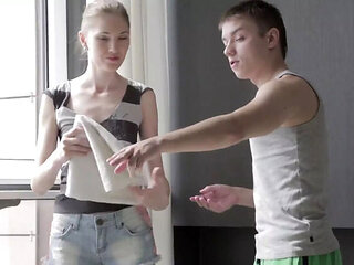 Hardcore Anal Fuck with Nikolas and Candy Julia - Tight Teen Takes Big Cock