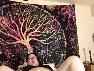 Trans slut  fun with a toy