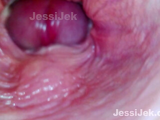 Dream babe got Twice Creampie  Endoscope inside showed Extreme Fuck JessiJek