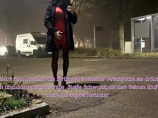 A new Messi task; dirty dress and stockings in piss and cum 2