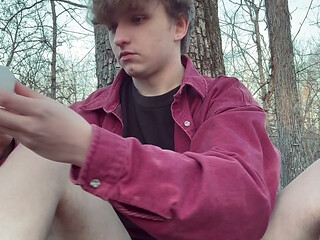 Frat Boy Busts a Load in his New Toy (In Public)