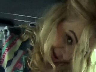Fucking My Car's Gear Shifter in Public - Big Tits MILF Solo