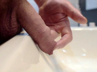 Horny shower cum load and piss