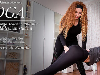 Old And Young Lesbian Yoga Class Goes Wicked