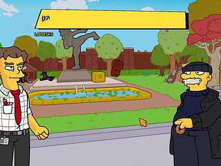 Cartoon MILF Marge Simpson gets it on in sexy lingerie with her animated friends