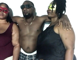 Total Control Threesome with Mature BBW and Black Stud - Homemade HD