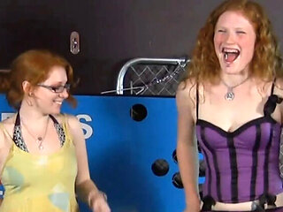 Big Tits Lesbians Masturbate With Sex Toys After Losing A Basketball Game Bet - Public Humiliation Show