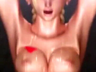Cammy from street fighter on a yoga ball