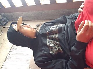 Solo, cum in public, big dick cumming