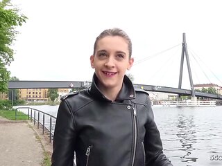 Anal For Petite 18yr Young Cheating Girl At Street Casting - Small Tits