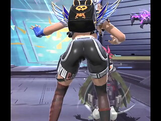 Pra deixar qualquer jogador de free fire doido de tes&atilde_o, apreciem a del&iacute_cia que &eacute_ uma personagem gostosa, toda apertadinha e rebolando deliciosamente kkkk