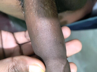 Showing my long black long dick