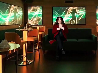 Hot Latina Wife Cheats in VIP Room - Cuckold Husband Films Handjob & Cumshot on Big Natural Tits