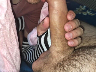 Cute Bunny Sucks Big Cock of Master Daddy, Satisfies to Hot Cum!