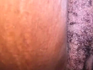 Beautiful Creampie Dripping Out of My Ebony's Asshole After a Good Fuck
