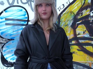 Blonde Chloe Chevalier wearing black lingerie gets fuck...