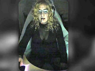 Tgirl Chilling, smoking and teasing herself
