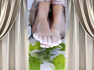 Hot Housewife Lukerya Flirts Passionately Online in the Kitchen