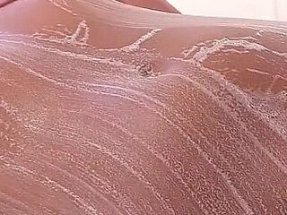 Horny MILF Valentina Solo in the Shower Hairy Pussy Masturbate