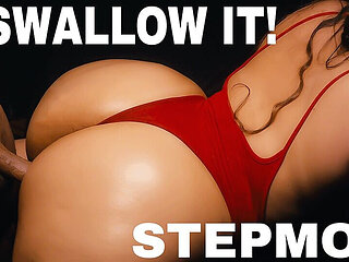 Latina Stepmom Sneaky Blowjob - Stepson Cums Down Her Throat