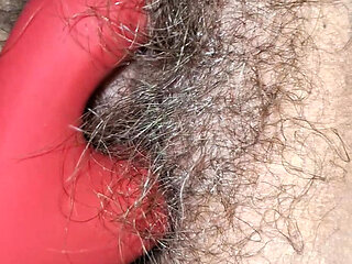 New toy , hairy pussy