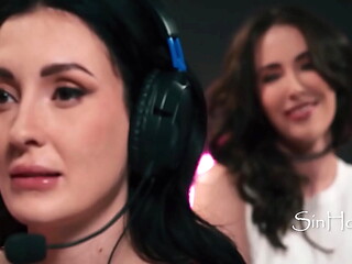 Taking A Break From Streaming To Address The Wetness Caused By Her Friends Neck Massage