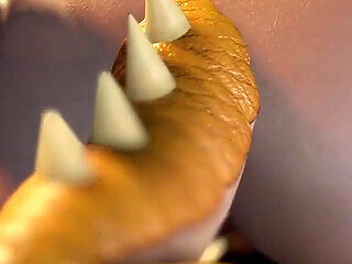 Bowsette Fucked From Behind in POV - Super Mario Porn Parody