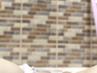 Woman Waits for Everyone to Leave the House so She Can Go Out to the Patio and Masturbate Her Pink Pussy to Her Heart's Content.