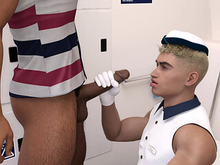 Oliver : The Femboy Gay Sex Slut in Aeroplane Lavatory