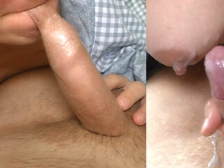 Stepbrother POV Blowjob & Handjob - Foreskin Play and Cumshot Close-Up