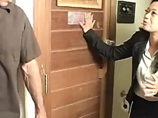 Asian MILF in stockings gets office fuck with big dick