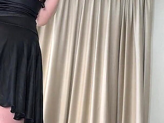 Hot Sexy Long Legs University Student College Girl Does a Try on Haul for Short Skirt and Lingerie Panties and No Panties