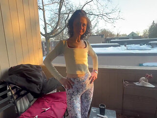 Porch Fucking a Whore