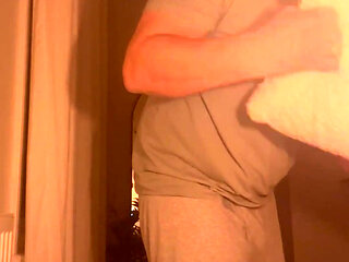 Horny Man in Bathroom