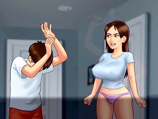 Steamy gameplay of Summertime Saga with big bootied girls and naughty scenes