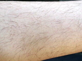 Extreme close-up hairy worship