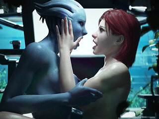 Femshep Deepthroats Liaras Tasty Tongue, Fats Ass Big Milky Breast Waifu Twerks