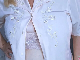 Granny Jane's Huge Natural Tits - Homemade BBW MILF Action