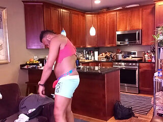 Striptease! Kennie Jai Strips and Cums for You!