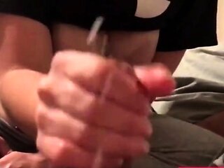 Busty Girl Gives Husband a Steamy Handjob