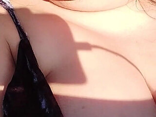 Mature BBW MILF Traveling, Fans in Slow Motion