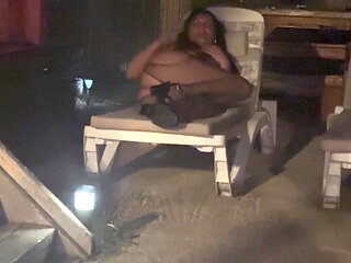 Midnight Poolside Tease