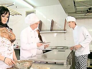 Anastasia Is Getting Messy In The Kitchen