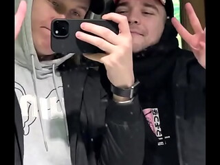 Just a quick kiss in a public restroom... or was it more than that?  We might&rsquo_ve filmed something else in there ...