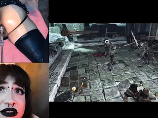 Watch brunette mistress toying her ass in fetish solo