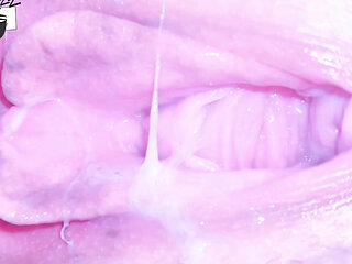 pink tight virgin pussy creampie close up