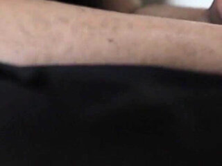 Busty Indo Girl Snuggled From Behind While Wearing Sexy Satin Dress