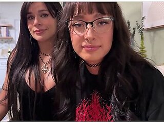 Effy Cutie, Natasha Noel And Alex Adams - Meeting My Step Sisters Goth Girlfriend