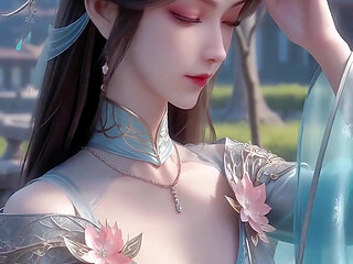 Big fairies walk the catwalk in the temple