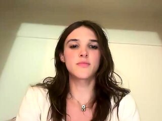 Cute curly brunette solo webcam masturbation
